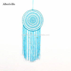 Belle rose macramé attrape-rêves tenture murale motif abstrait corde mobile pour décor de chambre inspiré par le croissant de lune de l'Inde - Product Image 6