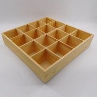 Boîte à plateaux en bois pour compartiments artisanaux Boîtes divisées en bois de bureau