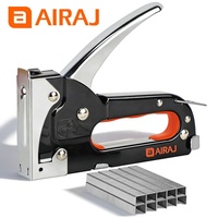 AIRAJ Lot de 2 Agrafeuses Manuelles Robustes 3-en-1 pour Fixation de Câbles et de Boiseries (Types U et T)