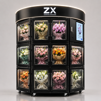 Máquina Expendedora de Ramos Florales de Lujo para el Vestíbulo del Hotel, Quiosco de Flores Refrigerado Inteligente de Autoservicio Comercial con Pantalla Táctil 24/7