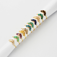 Bagues en pierre d'apatite naturelle, reine princesse, bague couronne en argent Sterling 925 réglable pour femmes