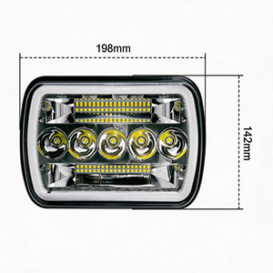 Luz de Conducción LED con Lente Reflector Negra de 7 Pulgadas, Enchufe H4, para Camión, Tractor, Automóvil, Luz de Trabajo LED Cuadrada de 5x7 Pulgadas, 75W, 6000K, 2 Años de Garantía - Product Image 3