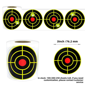 Dericsson - Rollo de 100 Hojas de Pegatinas para Objetivos de Tiro, 3 Pulgadas, Objetivos de Papel Reactivos, Personalización Disponible - Product Image 3