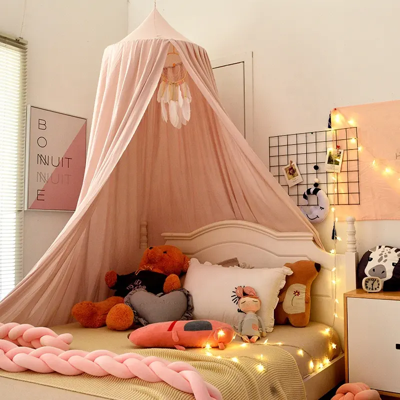 Moustiquaire pour lit de princesse, rideau baldaquin pour couvre-lit, tente de décoration de chambre d'enfants, vente en gros,