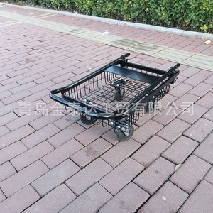Carrito de Compras Plegable con Cesta de Red, 860 mm de Alto x 672 mm de Ancho x 420 mm de Profundidad, Recubierto con Pintura en Polvo, Carrito para Herramientas PH1556 - Product Image 5