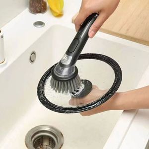 Brosse de nettoyage multifonctionnelle pour la vaisselle avec distributeur de liquide intégré et manche long, pour la cuisine domestique - Product Image 3