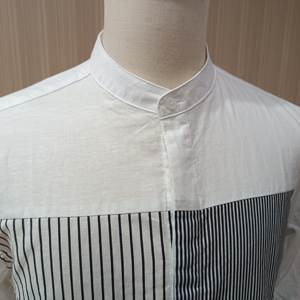 Chemises en <span class=keywords><strong>lin</strong></span> de luxe pour hommes, col <span class=keywords><strong>Mao</strong></span>, manches longues, boutonnées, respirantes, pour le printemps – Vente en gros usine - Product Image 2