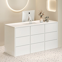 Comptoir de réception de luxe léger pour entreprise, salon de beauté, supermarché, petite table de comptoir