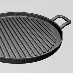 Poêle à <span class=keywords><strong>barbecue</strong></span> en <span class=keywords><strong>fonte</strong></span> <span class=keywords><strong>pour</strong></span> camping en plein air avec <span class=keywords><strong>plaque</strong></span> <span class=keywords><strong>de</strong></span> <span class=keywords><strong>cuisson</strong></span> en métal à double poignée et poêle à frire <span class=keywords><strong>pour</strong></span> <span class=keywords><strong>barbecue</strong></span> - Product Image 4