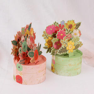 Carte de vœux 3D personnalisée YZ avec estampage à chaud créatif, <span class=keywords><strong>d</strong></span>écorations pop-up, cartes <span class=keywords><strong>d</strong></span>'anniversaire, fête des mères, cartes de remerciement - Product Image 2