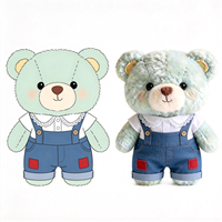 Ours en peluche vert menthe en gros avec col en dentelle, ours en peluche doux et moelleux pour la décoration de chambre