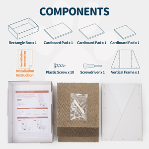 Hot-bán sản phẩm Tông mèo scratcher dọc mèo gãi Hội Đồng Quản trị l-hình dạng trong nhà Mèo đầu Miếng bóng Wall-Mount - Product Image 5