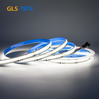 Bande LED numérique COB WS2811 24V 10mm 360 LED, contrôle intelligent par application, lumière unicolore à effet cascade pour usage résidentiel
