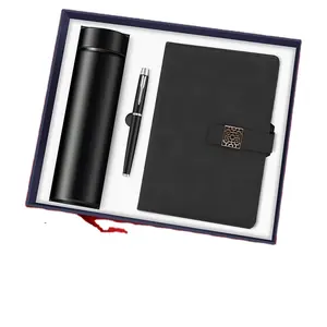 Atacado Tendência Promoção Negócios Publicidade Escritório Gift Set Notebook Pen Flash Drive Vacuum Flask Gift Set