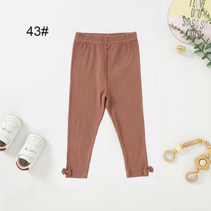 <span class=keywords><strong>Legging</strong></span> côtelé en coton biologique extensible bleu poussiéreux pour bébés - Product Image 2