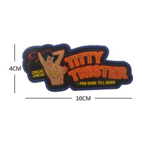 Patch moral 3D en PVC caoutchouc, motif Titty Twister, style tactique, avec fixation auto-agrippante pour sac à dos, sac et accessoire vestimentaire