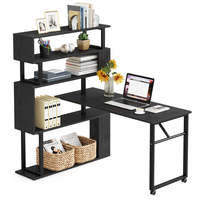 Bureau d'angle moderne et minimaliste en métal en forme de L avec étagère pour salon et bureau à domicile, vente en gros RSD