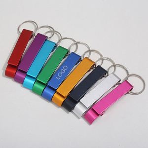 Ouvre-bouteille en acier inoxydable gravé au laser avec logo personnalisé, porte-clés pour cadeaux promotionnels - Product Image 1