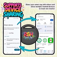 Traceur GPS Bluetooth Google pour animaux de compagnie et localisateur anti-perte compatible iOS en ABS