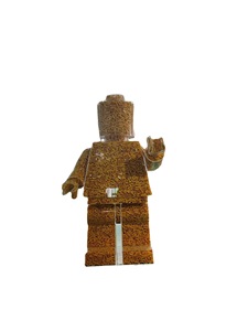 New Vàng LEGO xây dựng khối đồ chơi trẻ em hiển thị Robot <span class=keywords><strong>Acrylic</strong></span> nhà máy giá - Product Image 2