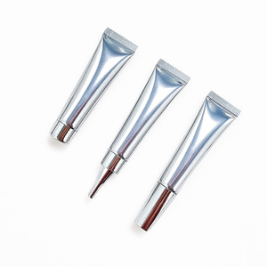 Custom Logo 10ml Silver Empty Aluminum Plastic Soft Cosmetic Foundation <b>Squeeze</b> Tube Eye Cream BB Cream Tube Packing - Product Image 1