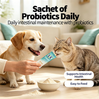 Probiótico en Polvo para Mascotas al por Mayor, 20B CFU, Tecnología Patentada de Triple Capa de Revestimiento, Resistente al Ácido Biliar, OEM, Fábrica de Marca Privada