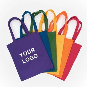 Sac fourre-tout en toile de coton personnalisé, portable, à double bandoulière, avec impression couleur et logo, pour la promotion (vente en gros) - Product Image 1