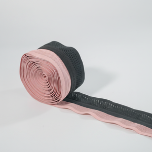 Logo personnalisé, bande élastique en nylon respirant, deux tons, perforée, confortable, ruban élastique, vêtements de sport, pantalon de yoga - Product Image 2