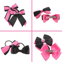 Accessoires pour cheveux d'enfants, style américain, ensemble d'accessoires pour cheveux pour enfants, nœud, serre-tête - Design bicolore, haute qualité, fait main