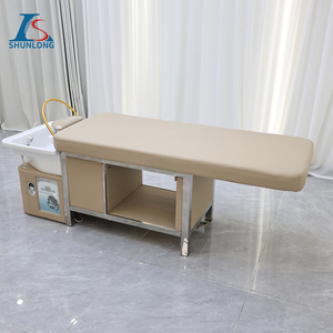 Fauteuil de lavage professionnel multifonctionnel pour spa capillaire, lit de shampoing de luxe pour salon de coiffure avec vapeur intégrée - Product Image 2