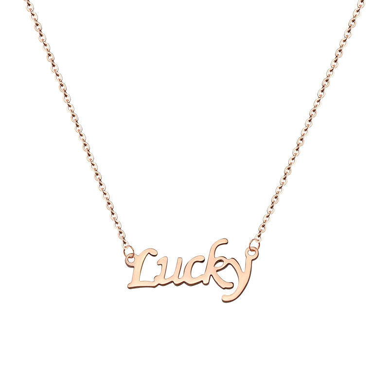 Collana Love Letters Echtzeit - Ciondolo Lettera In Acciaio Inox O Oro 14K