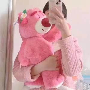 Ours en peluche fraise multi-tailles, grande poupée-coussin, compagnon de sommeil, cadeau d'anniversaire, cadeau pour couple, vente en gros, promotion - Product Image 5