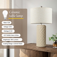 Lampe de chevet pour chambre à coucher, cadeaux d'anniversaire pour femmes, maman, cadeaux de déménagement, décoration de maison neuve, lampe de bureau en céramique