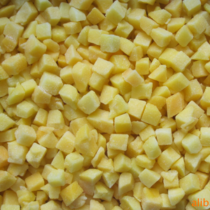 Pêches IQF en dés pour garnitures de tarte et industrie de la pâtisserie, cubes de pêches jaunes surgelés en gros - Product Image 2