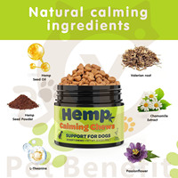 Friandises à mâcher apaisantes pour chiens et chats avec huile de graines de chanvre et L-Théanine – Aide contre l'anxiété, la séparation, les aboiements et pour le sommeil – OEM/ODM