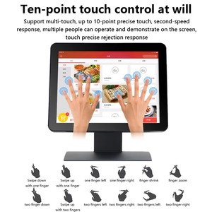 Écran tactile capacitif résistif de bureau étanche IP65 de 15 <span class=keywords><strong>pouces</strong></span> 4:3, écran LED, panneau LCD TFT, PC POS, kiosque commercial - Product Image 2