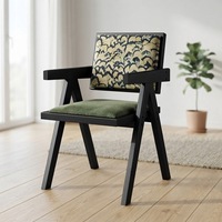 Chaise de salle à manger en bois massif de style moderne du milieu du siècle, structure en bois robuste, siège incurvé, confortable, pour la maison ou les restaurants