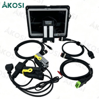 VOCOM II 88894000 트럭 진단 도구 케이블 8핀 88890306 +OBD2 OBDII 88890306+USB 88890305 + ecu 테스트 케이블+CF33 태블릿