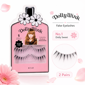 Fabriqué au Japon Koji Dolly Wink No 1 Dolly Sweet Faux cils 2 paires Tsubasa Masuwaka Yeux de poupée Kawaii Vente en gros - Product Image 2
