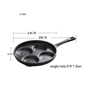 Poêle à crêpes <span class=keywords><strong>en</strong></span> <span class=keywords><strong>fonte</strong></span> à 4 trous Poêle à crêpes Poêle à frire pour petit-déjeuner - Product Image 2