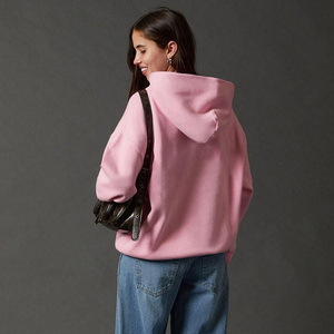 Ensemble sweats à capuche et joggeurs imprimés en molleton de coton épais rose de haute qualité pour femmes sweat à capuche bouffant de palmier rose personnalisé - Product Image 1
