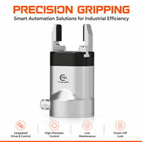 Pince Servo Collaborative à Deux Doigts ChangingTek CTPM2F50F, Course 80mm, Précision de Répétition 0.03mm, 24V, 50N, 2.5kg, pour Tour CNC et Fraisage