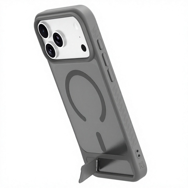 Integrated Hidden Foldable Stand Magnetic Cell Phone Case for iPhone 18 Pro Max Anti-Fingerprint Matte Mobile Protective Shell