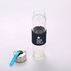 2019 venta al por mayor precio barato de fábrica transparente de jugo de vidrio de botella de agua - Product Image 4