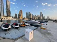 Plateforme de stationnement flottante en forme de V pour quais de bateaux, quais de jet-skis, avec treuil