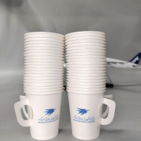 Couvercles de gobelets en papier à paroi unique biodégradables jetables de haute qualité avec logo personnalisé pour vin, café, thé, utilisation par les compagnies aériennes pour la crème glacée