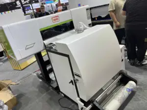 3ALPS A3 60cm Impresora DTF de 4 cabezales con máquina automática de agitación de polvo Tinta de pigmento multicolor A1 Dimensión de impresión