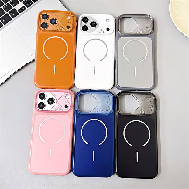 Original Linen Textured Magnetic Phone case for iPhone 17 16 15 14 Pro Max Transparent  Converted colorful PC hard Back Cover