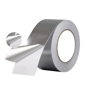 Feuille d'aluminium industrielle HVAC en argent pur, scellage par solvant, <span class=keywords><strong>ruban</strong></span> <span class=keywords><strong>adhésif</strong></span> conducteur ignifuge et étanche pour tuyaux de conduits avec doublure - Product Image 1