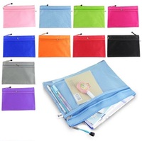 Bolsa de malla oxford de doble cara con cremallera, carpeta de archivos, organizador, suministros de papelería y oficina, A4/B5/A5